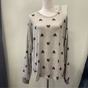 Disney loungewear sweatshirt Mickey Mouse grey size large